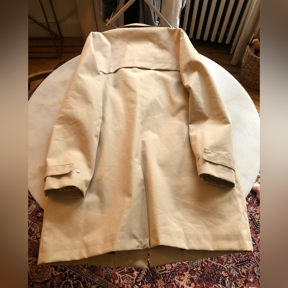 Zara Man XXL Water Resistant Beige/Cream Hidden Zip Button Overcoat - Picture 4 of 4